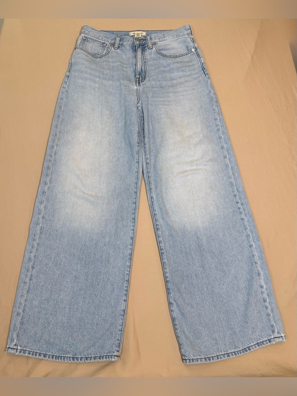 Madewell Light Blue Superwide- Leg Jeans, Size 27.
